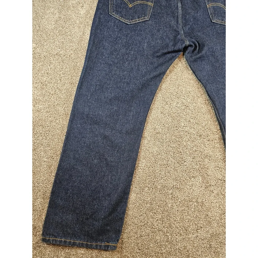 Levis 505 Regular Fit Jeans Mens 40x29 Dark Wash Indigo Blue Denim Straight Leg